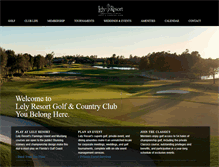 Tablet Screenshot of lelyresortgolfandcountryclub.com